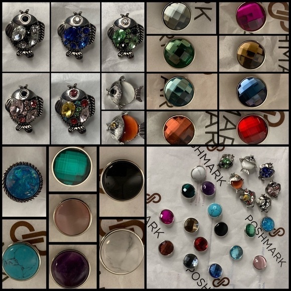 Ginger Snap Bracelet and Set of 2 Buttons Plaid - Picture 3 of 8